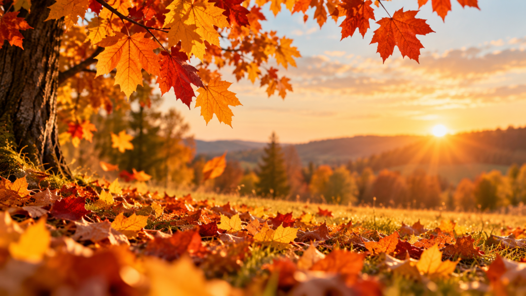 Goldener Herbst im Abendlicht